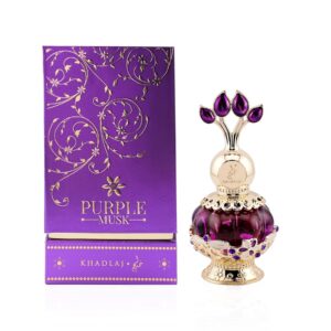 Khadlaj Purple Musk  Oil Concentrated Perfume for Women, 20 ml / 0.7 Ounce